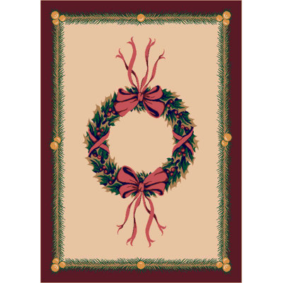 Norsworthy Holiday Wreath Area Rug