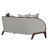Houston Bouclé 2-Seater Loveseat - Pebble Gray/Walnut