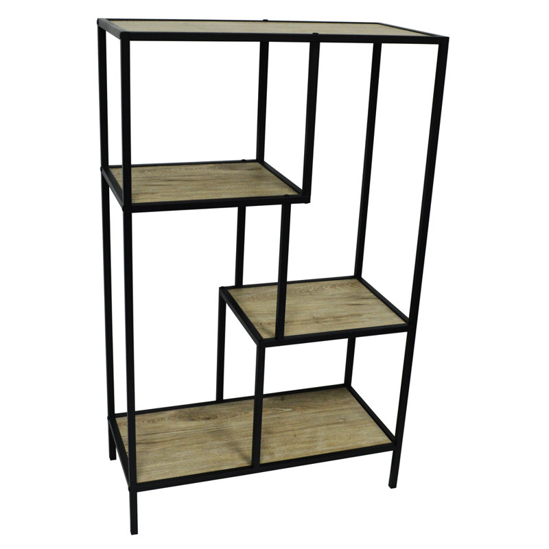 Toran 113cm H x 69cm W Aluminium Geometric Bookcase
