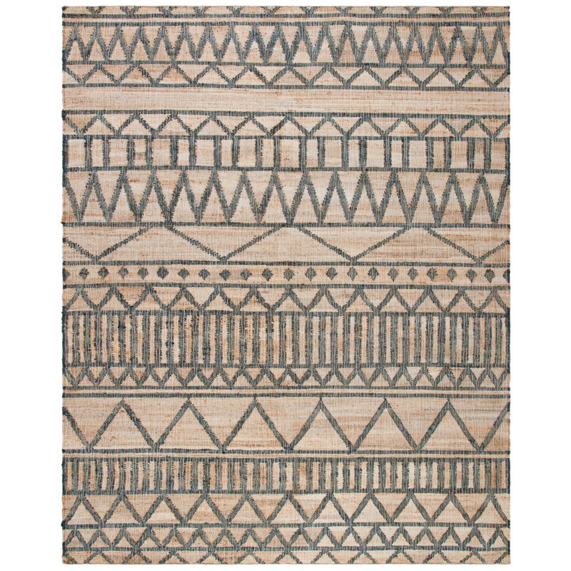 Tapis en jute / coton Heer tissé à la main Heer, Rectangle 9 pi x 12 pi