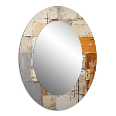 Abstraction I - Miroir mural moderne ovale