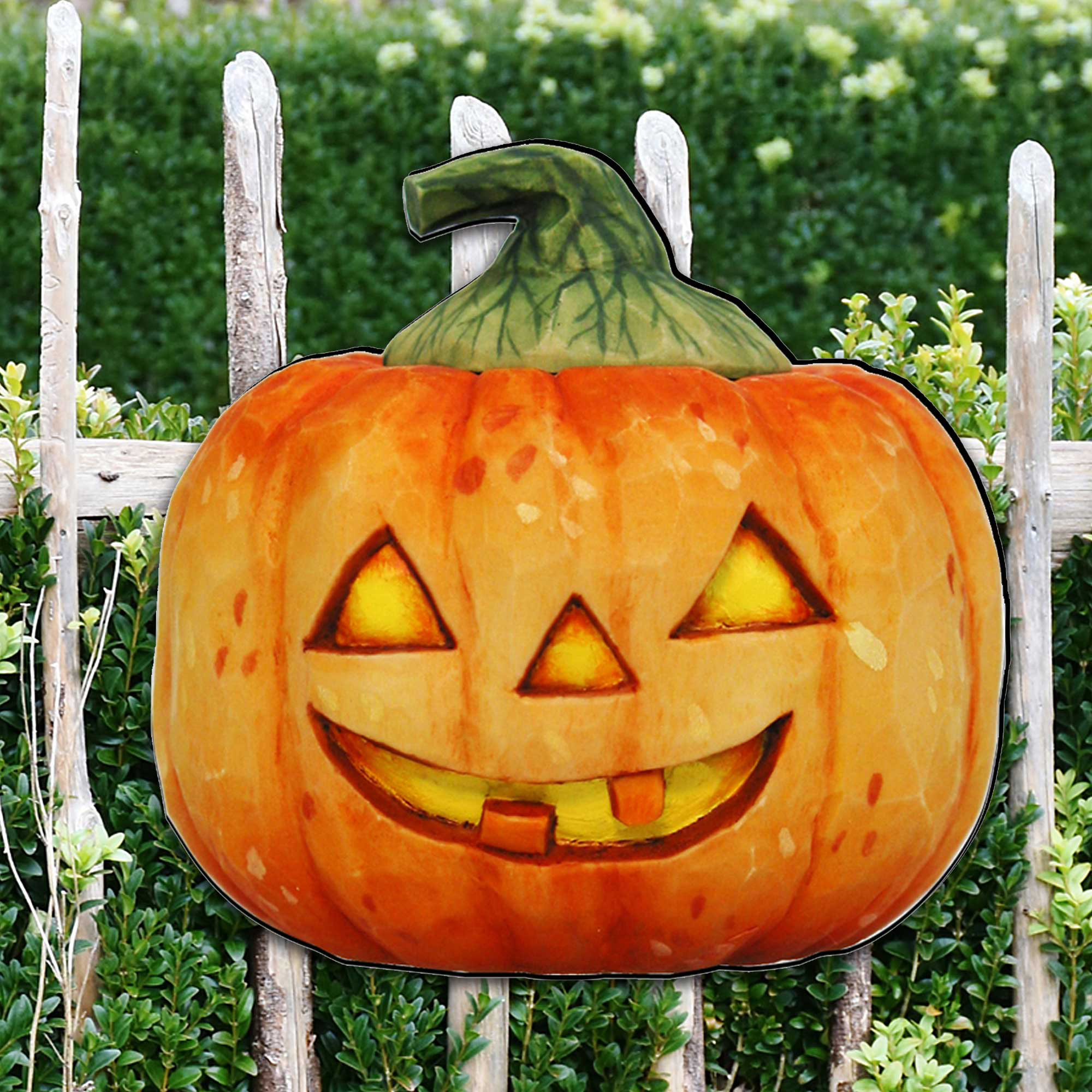 The Holiday Aisle® Tiburon Halloween Pumpkin Figurine | Wayfair