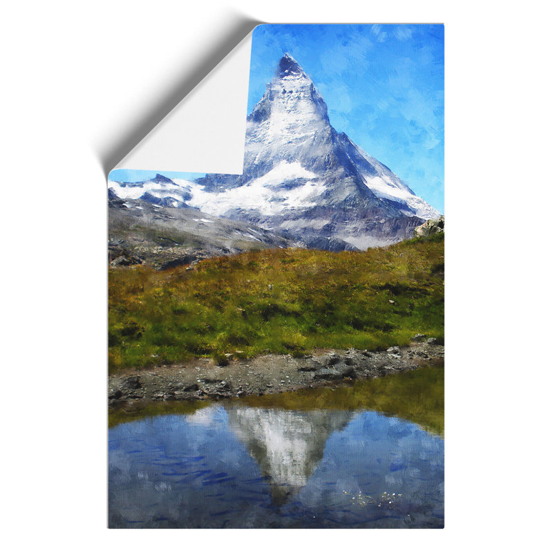 Matterhorn Mountain Painting - Frameless Print, 59cm H x 42cm W x 0.1cm D