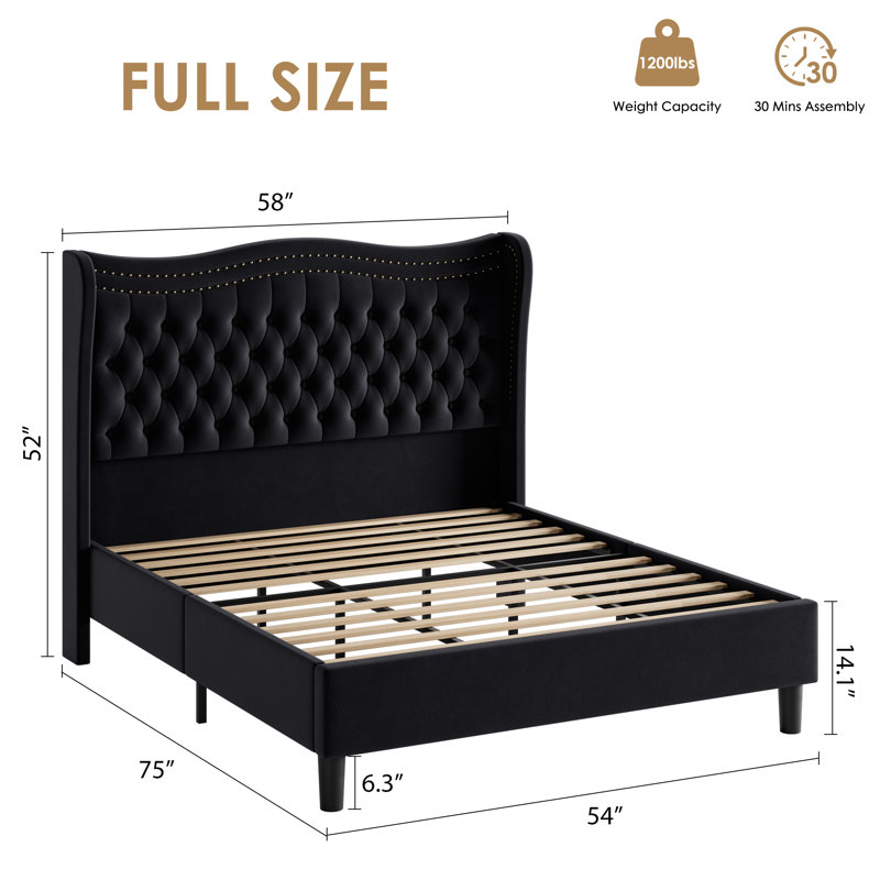 Eliso, Black,  Full / Double