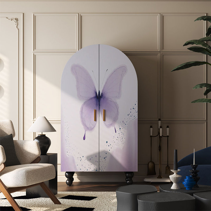 Garde-robe papillon mauve