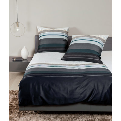 Striped Duvet Cover Set with Pillowcases Included