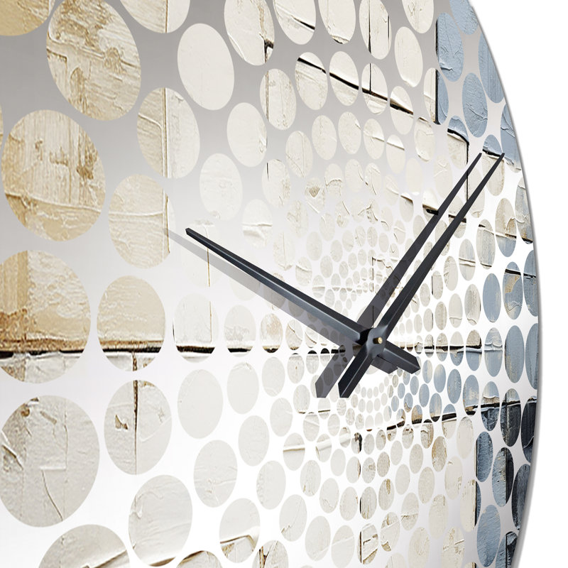 Horloge murale abstraite bleue et blanche Minimalisme II, Très grand