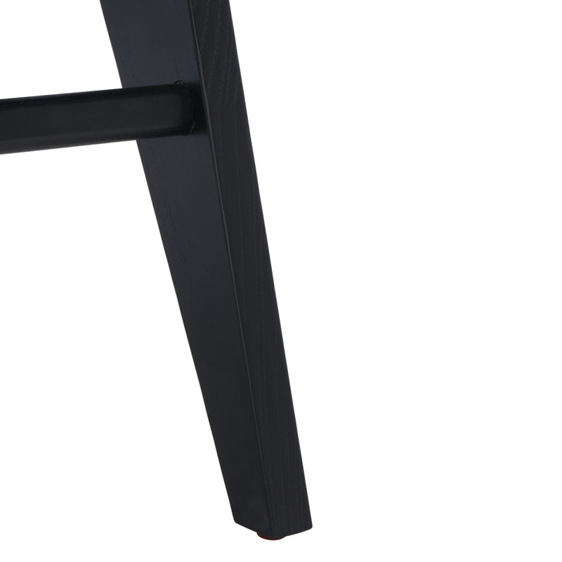 Tabouret de bar Garett Colette, Noir/naturel, Petit tabouret (siège d'une hauteur de 22,1 po)