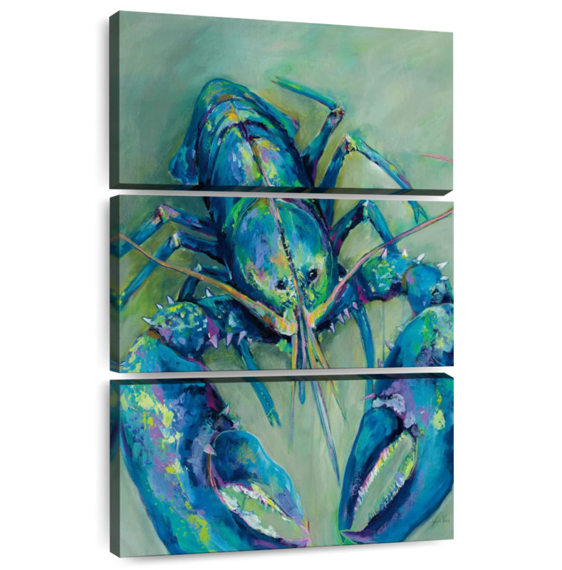 Brampt Aqua Blue Lobster, 74" H x 48" W