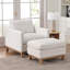 Fauteuil rembourré en duvet d'oie avec repose-pieds 34,5 po Cami-131073402