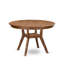 Ensemble de salle à manger 7 pièces composé d'une table moderne et de 6 chaises modernes en tissu de lin brun avec dossier capitonné, noyer antique-1986205239-2006836090