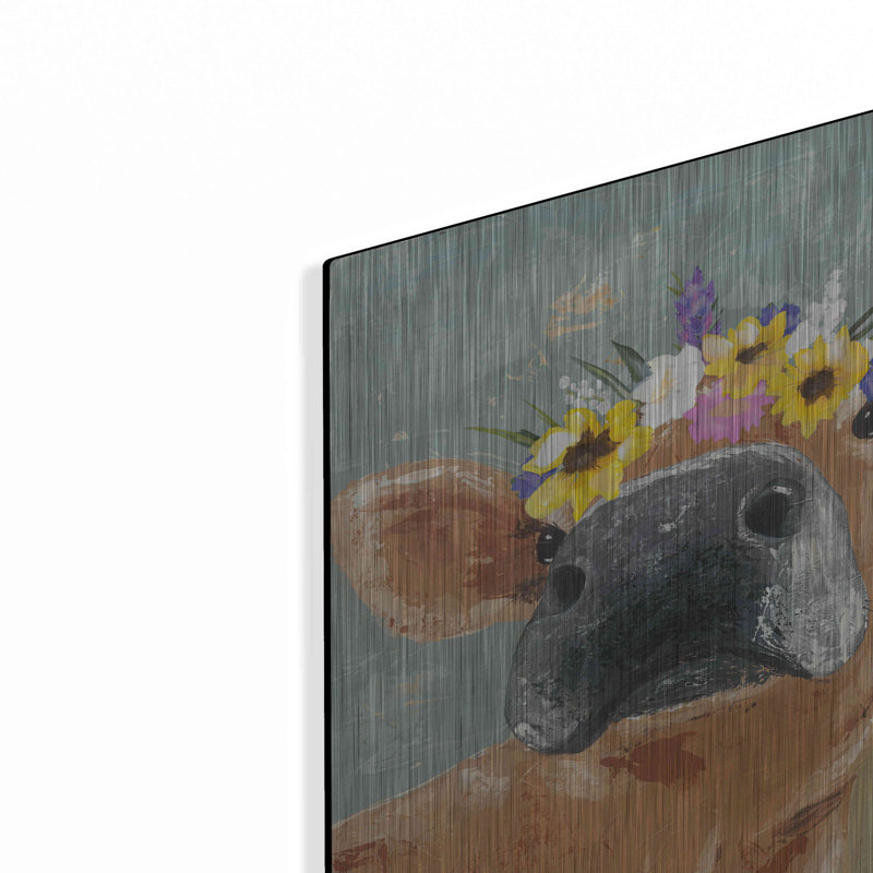 «Farm Fun II» par Jade Reynolds, art mural en métal, H 12 po x l 12 po