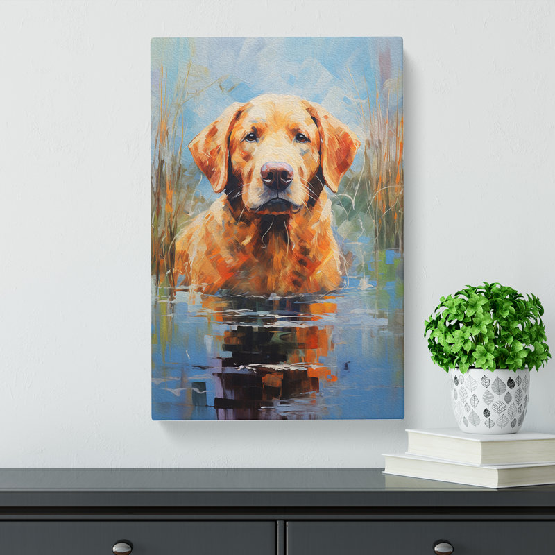 Labrador Retriever Impressionism - Wrapped Canvas, 50cm H x 35cm W x 3cm D