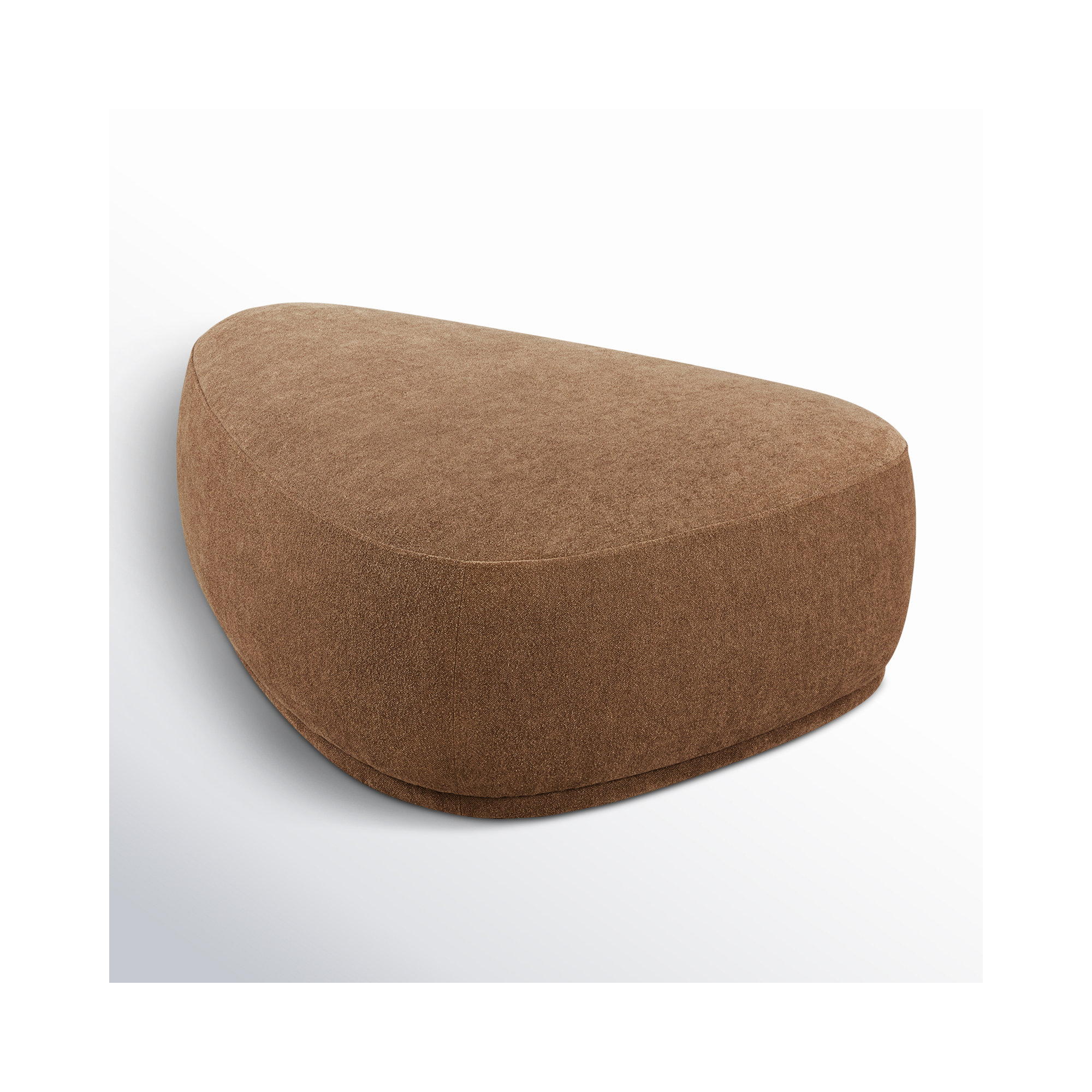 Adna 44'' Triangular Upholstered Ottoman, Elite Camel