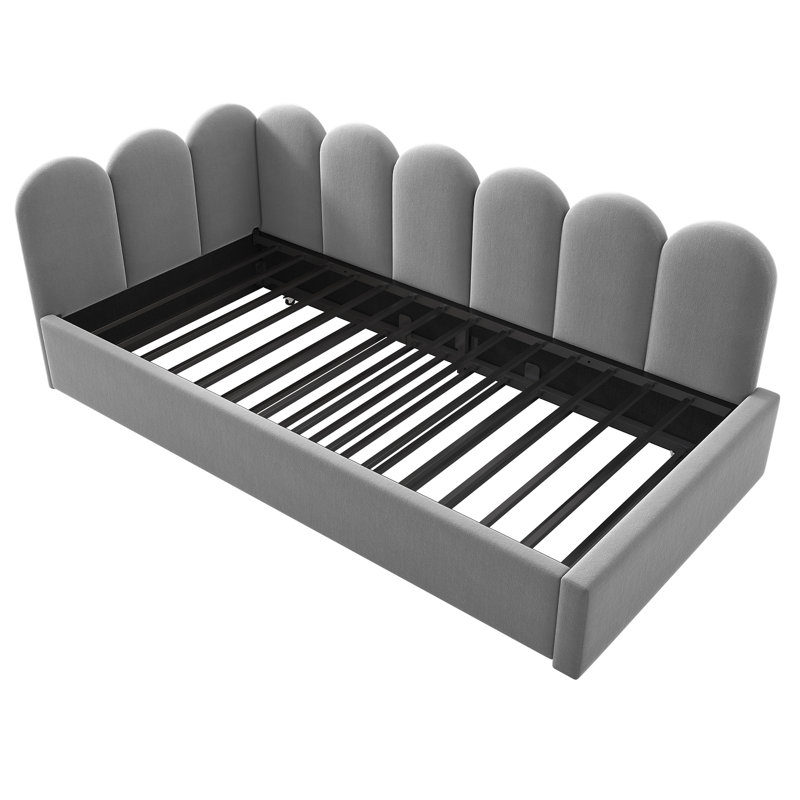 Upholstered Bed, Grey