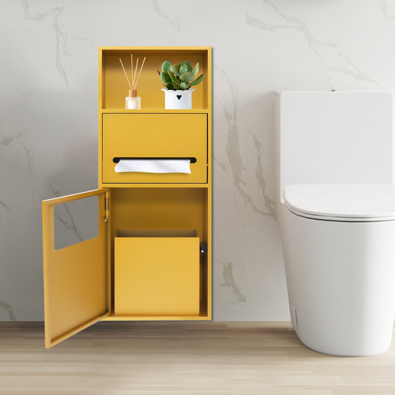 Poubelle de douche, poubelle encastrée, armoire de rangement pour toilette, Doré