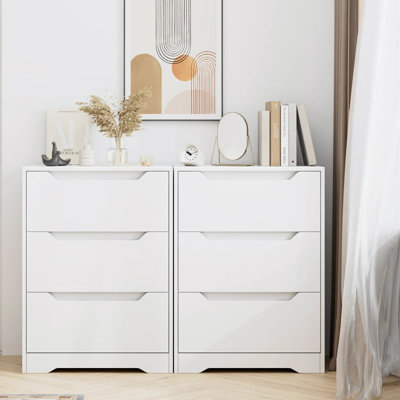 Bolanger 3 Drawer 23.6" W Nightstand