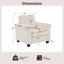  Chaise avec accoudoirs roulés doux en chenille l 37 po Carter-81828247