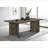 Roman Mango Brown Rectangular Double V-Leg Dining Table