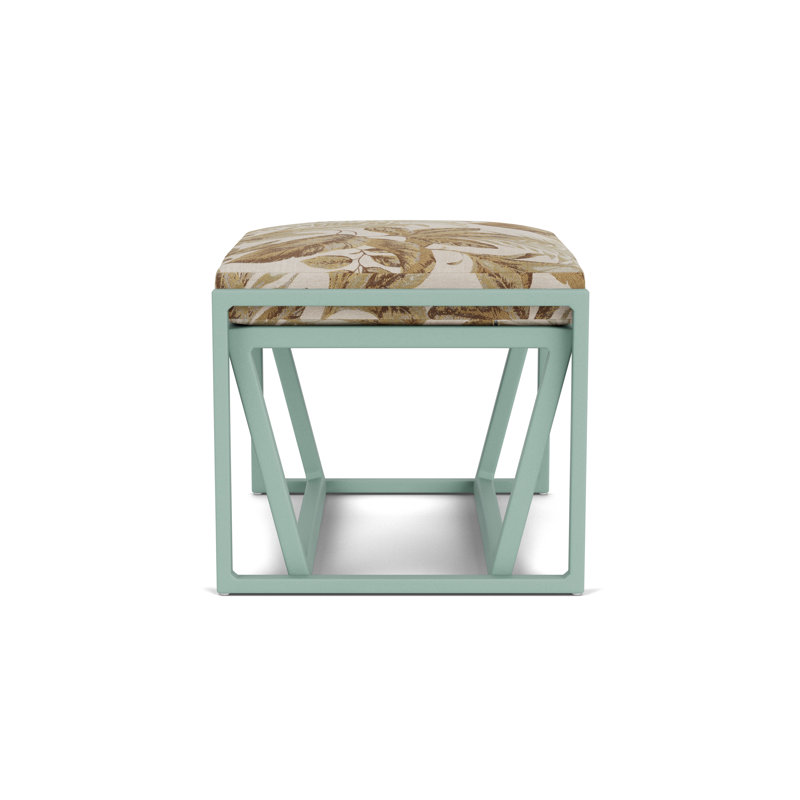 Summit Outdoor Ottoman, Sea Glass, Botanic Willow