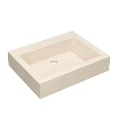 Natoma 24" Wall-Mounted Concrete Rectangular Bathroom Sink