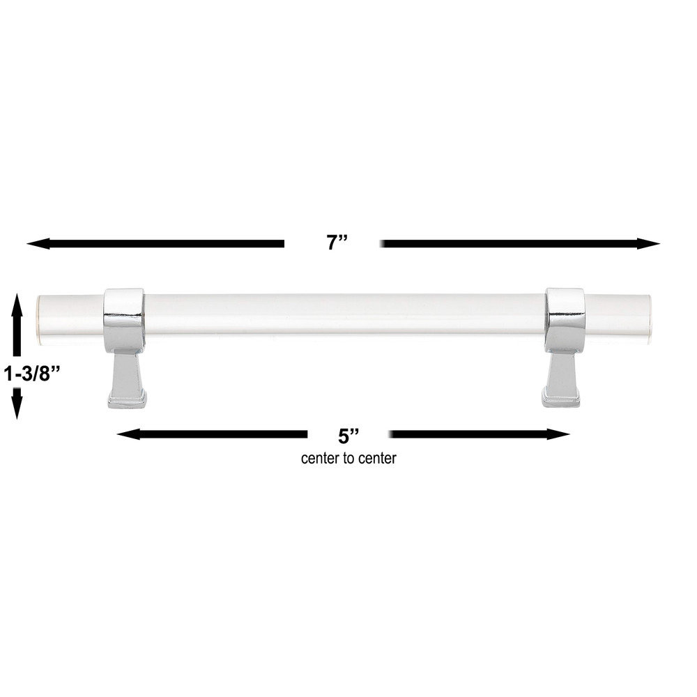 Center to Center Acrylic Bar Pull, Satin Gold, 5.0625"