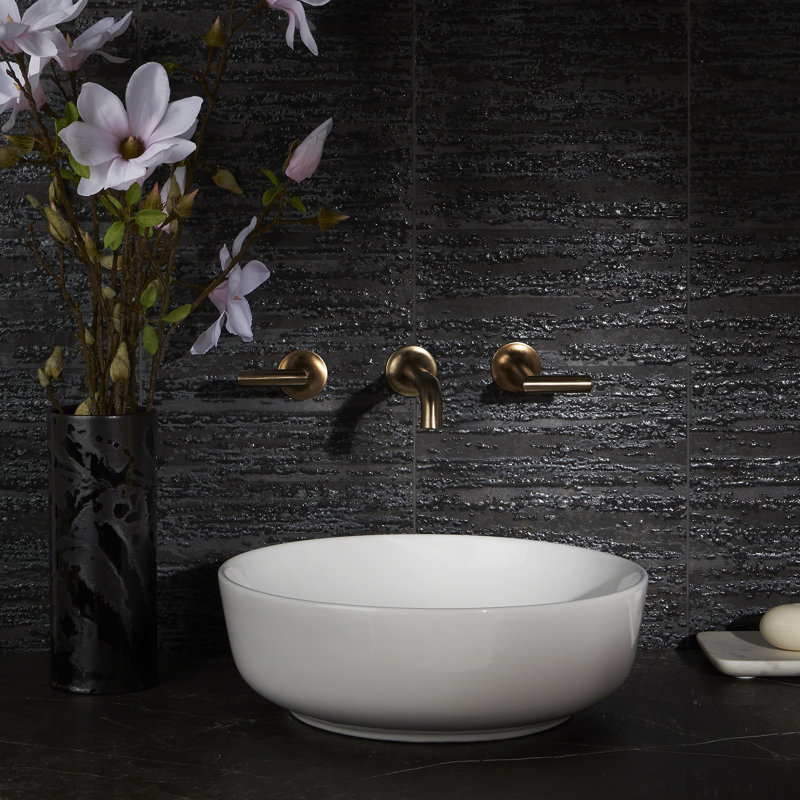 Voyager 12" x 48" Porcelain Field Tile, Dark Gray