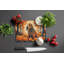 Bloodhound Fall Glass Cutting Board Large