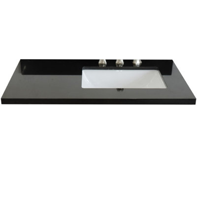 Tangular 37'' Stone Single Bathroom Vanity Top with Sink