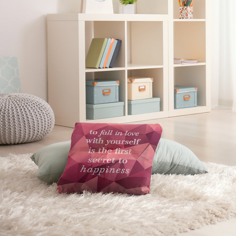 Loving Yourself Throw Pillow, 26" H x 26" W, Pink Tourmaline