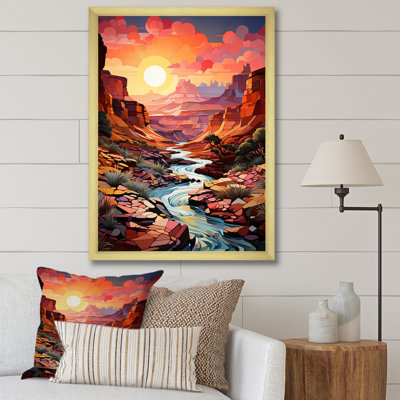 Canyon Canyon Sunrise Landscape, impression sur toile