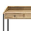 Bureau d'écriture industriel moderne en bois d'acacia massif et en métal de 60 po avec 2 tiroirs et plateau à clavier rabattable Ralston-40717371-44870028