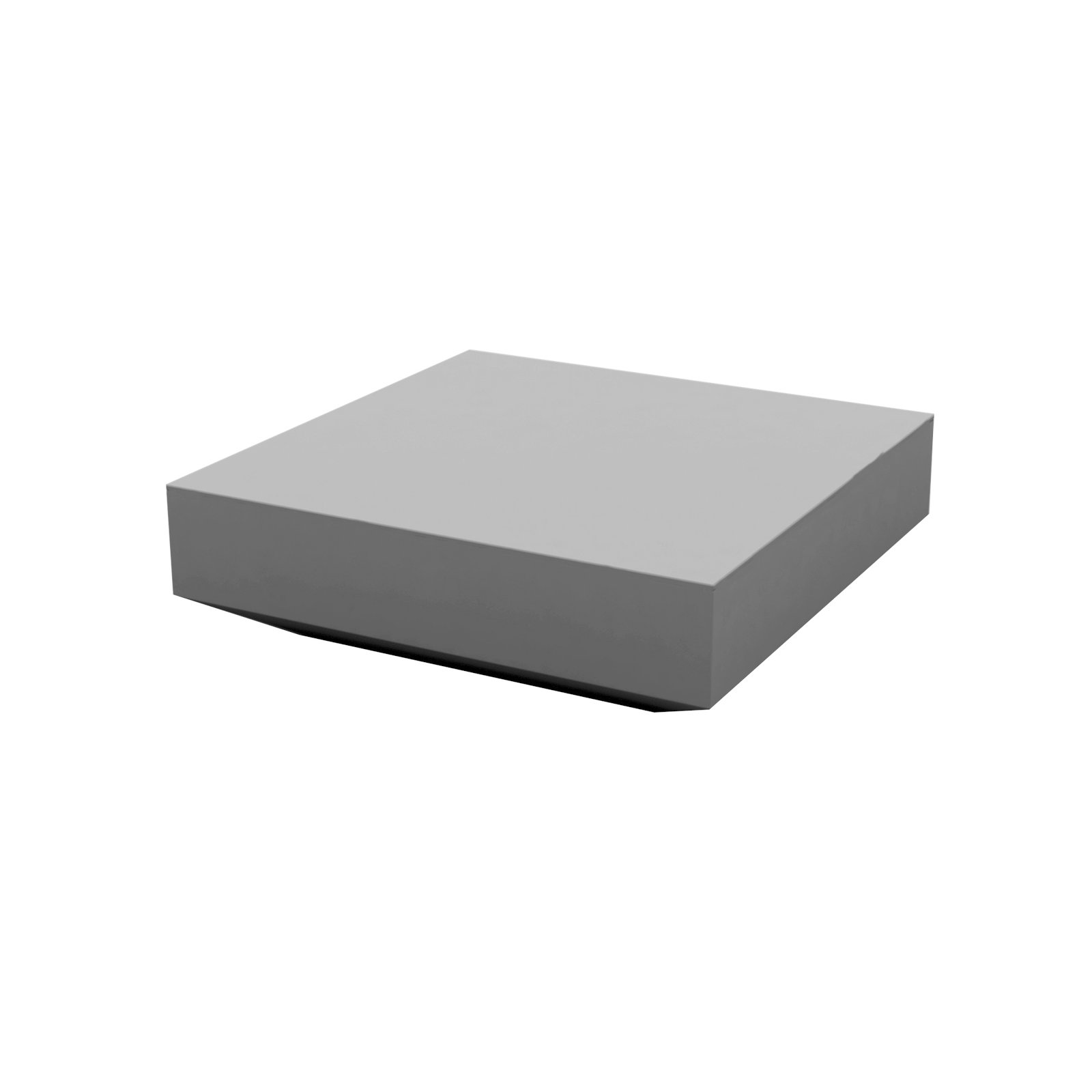Vela Resin Coffee Table, 39.75" W x 39.75" L x 11.75" H, Steel