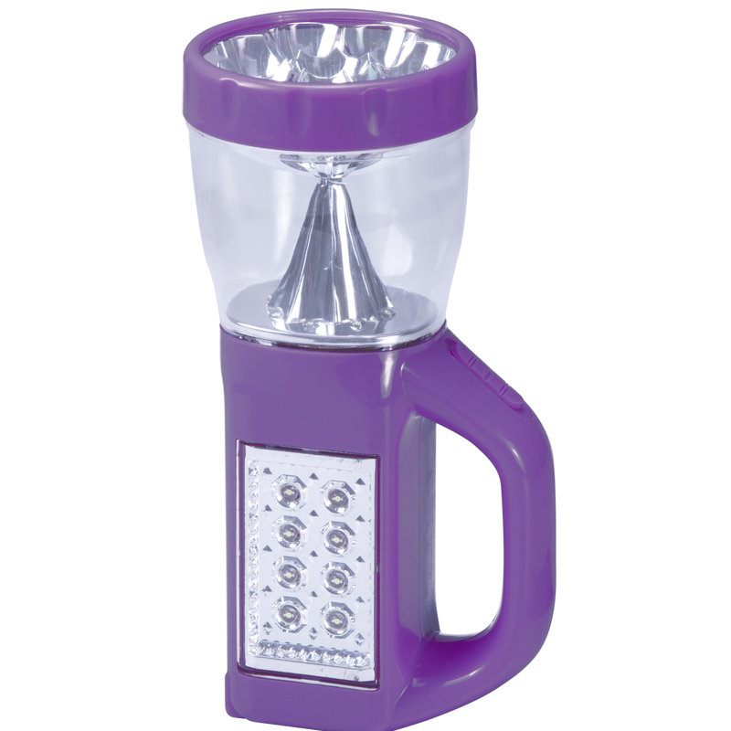 Lumière de camping légère 3 en 1 Wakeman - Lampe de poche compacte, lanterne pour la lecture, situations d'urgence, Mauve