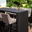 Lorain Outdoor Fabric 6 Seat Rectangular Bar Set - Taupe-36514808