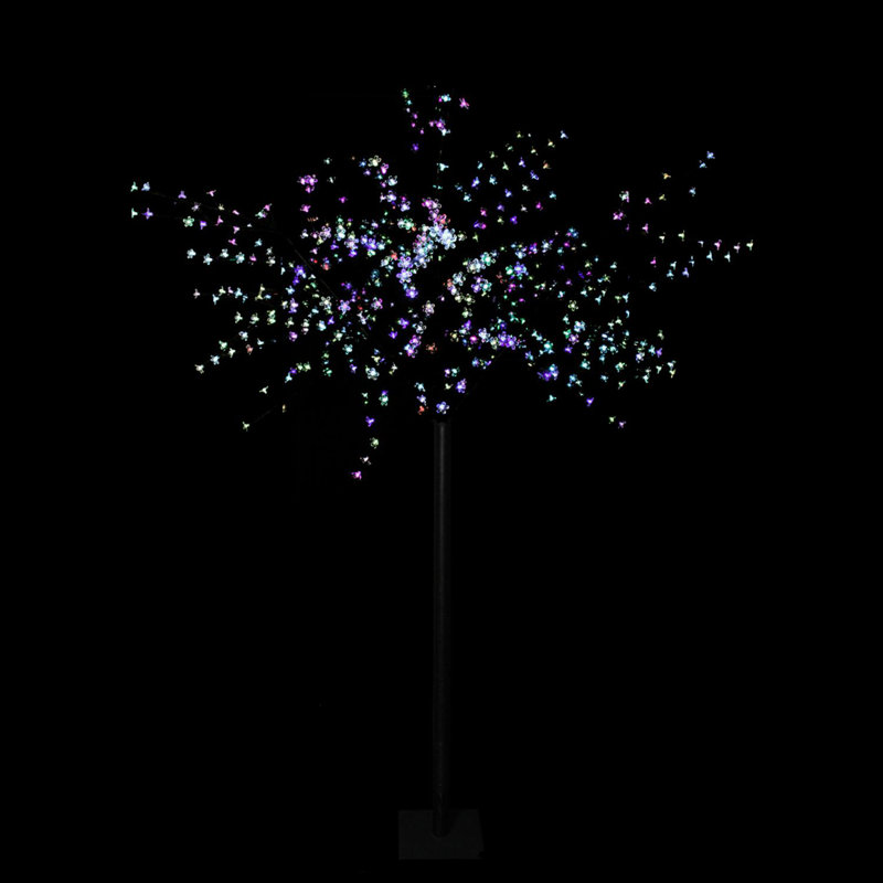 Arbre à fleurs avec lumières DEL 8 pi, Multicolore