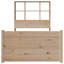 Bookcase Bed Without Mattress Single Solid Wood Pine-194767394