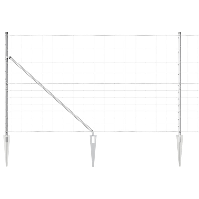 Vidaxl Field Fence Galvanised Steel, 140cm H x 5000cm W