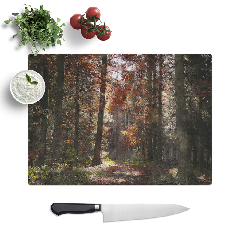 Autumn Forest Vol.4 Painting Chopping Board, 0.4cm H x 29cm W x 39cm L