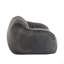Fauteuil à billes d'intérieur, fausse fourrure grise
