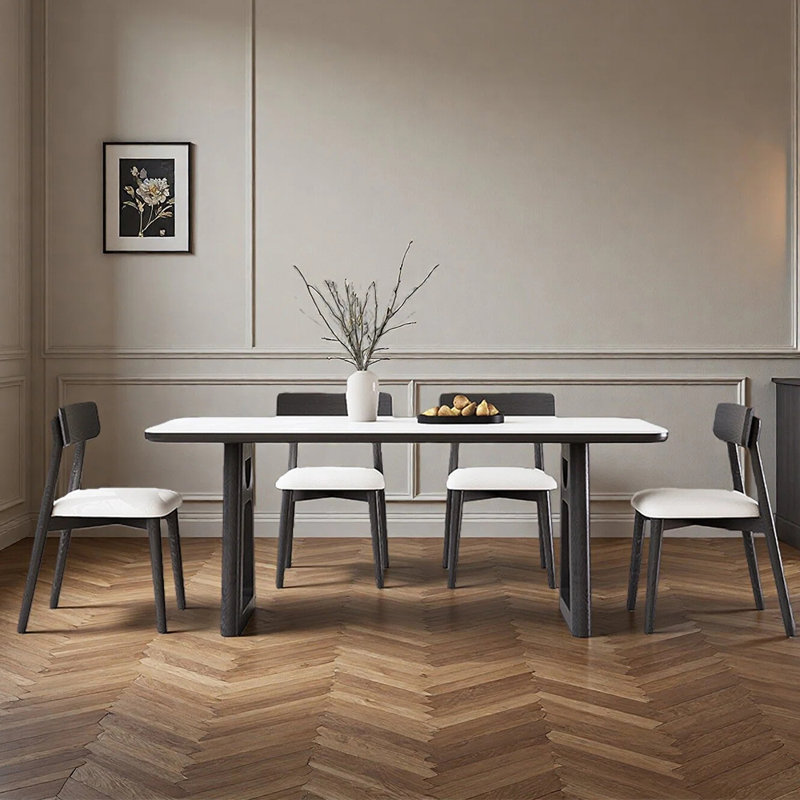 Ensembles de table de salle à manger exquis et tendance, 7 pièces : table, 6 chaises, 29.52" H x 55.11" W x 31.49" D
