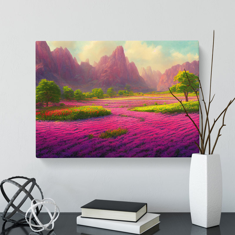 Spring Mountain Landscape - Wrapped Canvas