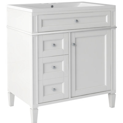 Meuble-lavabo 30,09 po avec rangement en résine