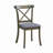 Set Of 2 Farmhouse Wooden X-Back Upholstered Dining Chairs-1708305480
