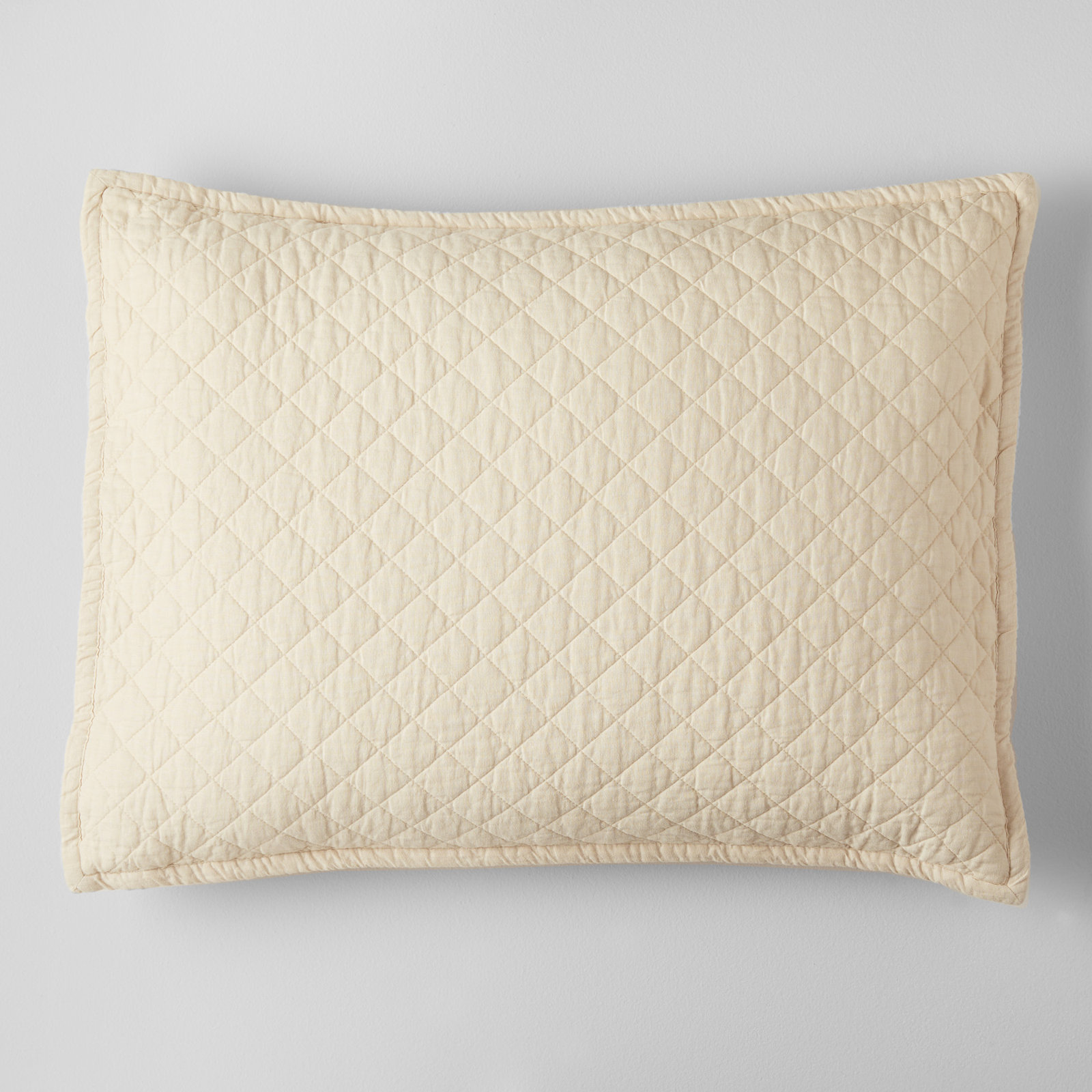Jeffen Linen Blend Sham Set, King, Ivory