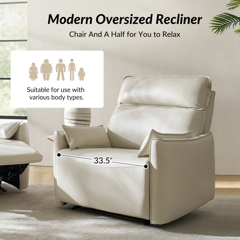 Fauteuil inclinable manuel Alanson, Ivoire ivoire