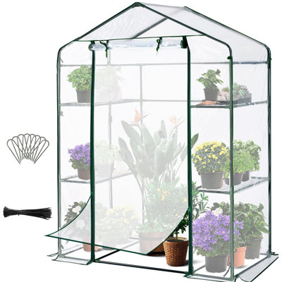 Mini jardinière portative à 3 niveaux et 6 tablettes de 56 po x 29 po x 77 po Quictent