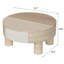 Table basse ronde avec plateau rabattable et compartiment de rangement caché