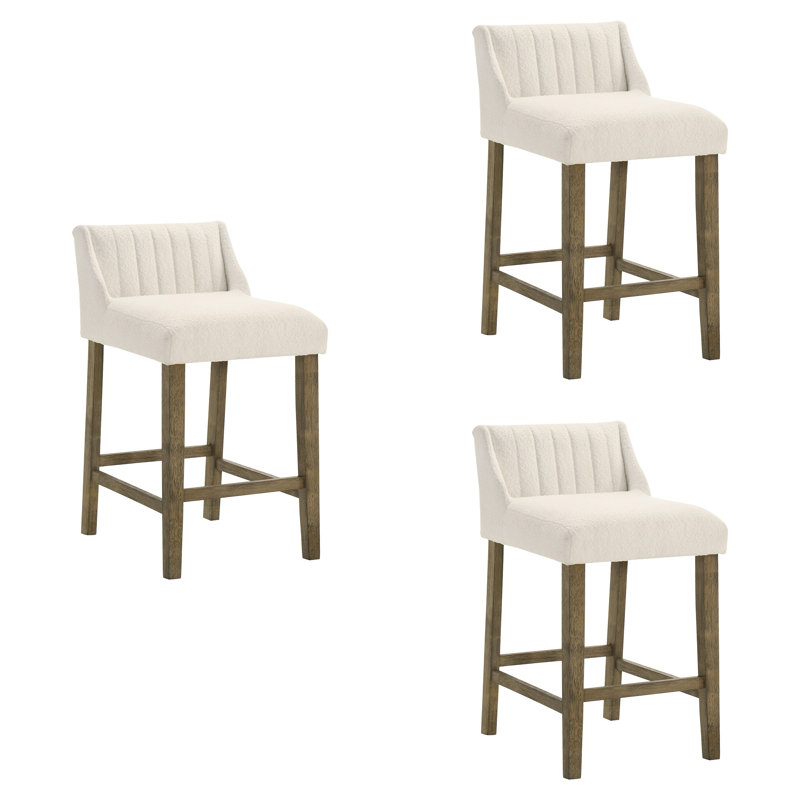 Tabouret de bar à hauteur de comptoir en bois Faune, Tabouret de comptoir (siège d'une hauteur de 26 p, Putty Brown, 3