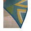 Tapis intérieur / extérieur bleu / jaune en polypropylène tissé à la machine Mikaela-98547237